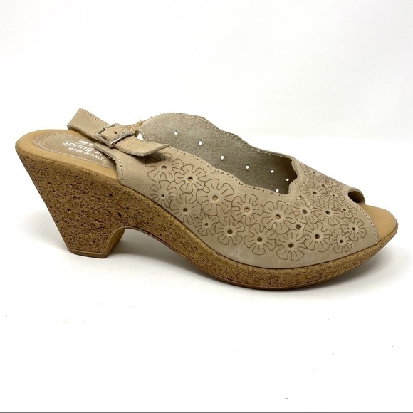 Spring Step Trixiebelle beige heeled sandals - Picture 1 of 8